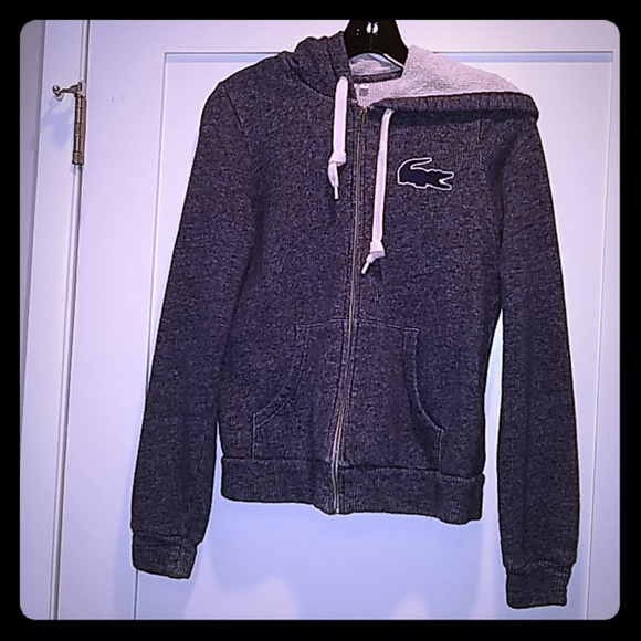 lacoste hoodie big logo